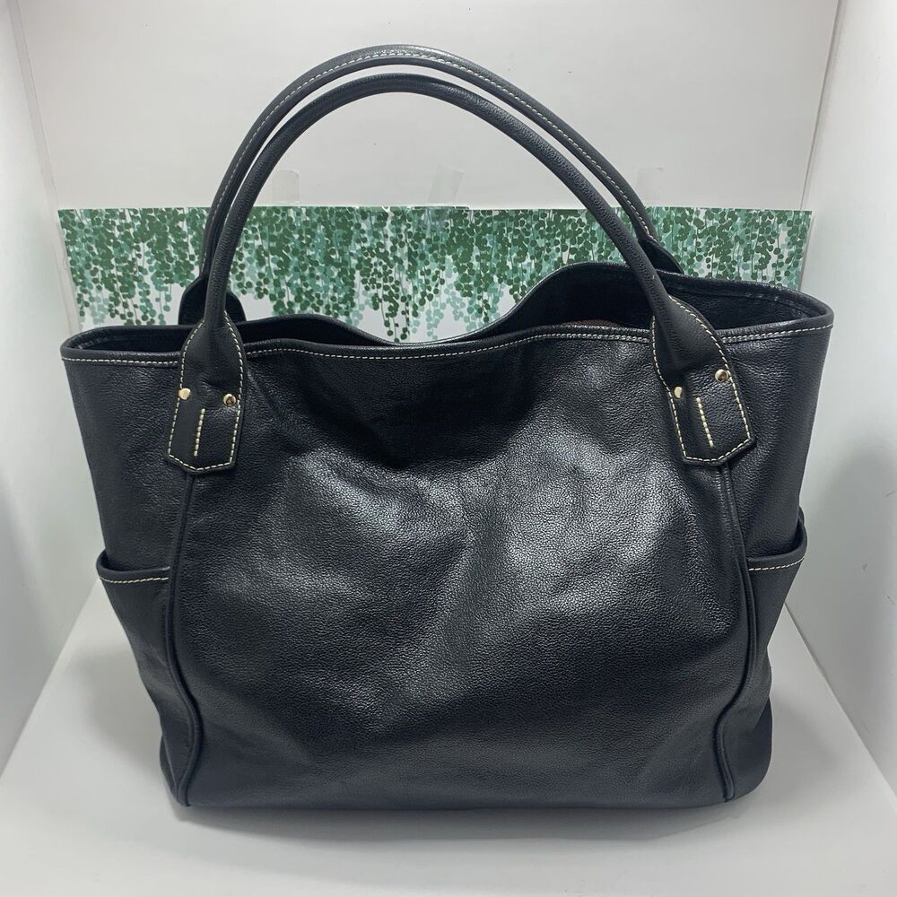 Dooney & Bourke Florentine Pebble Leather Black Luxe Tote Womens - Picture 6 of 16